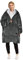 Catalonia Classy Übergroße Sherpa Hoodie Decke mit Reißverschluss und Kapuze, Flauschige Warme Oversized Kapuzenpulli Kuscheldecke, Tragbare Decke zum Anziehen als Geschenkidee für Damen Herren