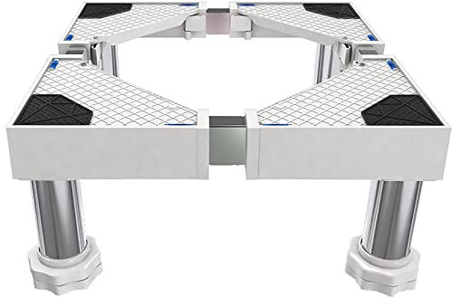 YNAYG Soporte para Base De Lavadora, 4 Pies Ajustables Resistentes, Carga Máxima 200 Kg (440 LB) Secadora Base De Refrigerador Muebles Armario De Lavadora Aire Acondicionado Vertical