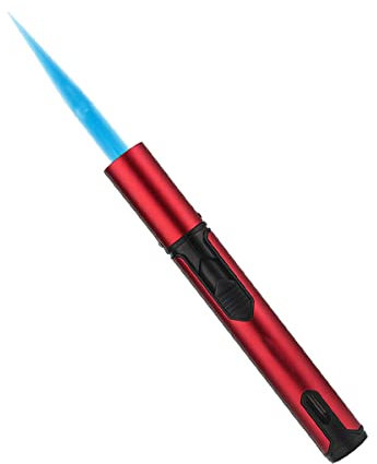 Gas Lighter, Jet Torch Butane Lighter with Visible Window, Windproof lighter Adjustable Jet Flame for BBQ, Stove, Candle, Kitchen Cooker, Hobs, Men (Sold without Gas) (Multi)