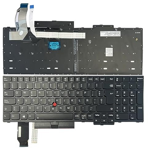 Gintai Spanische Tastatur mit Hintergrundbeleuchtung für Lenovo Thinkpad E580, E585, E590, E595, L580, L590, T590, P52, P72 01YP560 01YP640 01YP720 SN20P34095 PK131676100 Keyboard Backlit Laptop