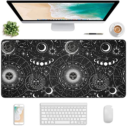 Atufsuat Erweitertes Gaming-Mauspad, XXL großes Mauspad 77 x 36 cm, Computer-Tastatur-Mauspad, Wasserdichte Schreibtischunterlage mit Genähten Kanten und Rutschfester Unterseite für Frauen im Büro