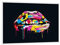 artboxONE Poster mit weißem Rahmen 18x13 cm Liebe Colorful Lips hochwertiger Design Kunstdruck - Bild Love cool Happy