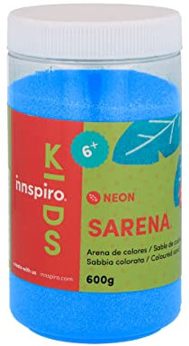 INNSPIRO Farbsand, Neonblau, 600 g, für Dekoration und Basteln