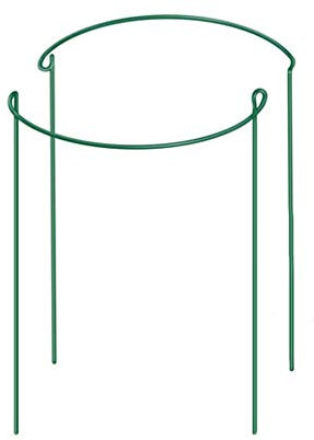 Kielsjajd 2 Stück Pflanzenstütze Halbrund für Blumen Rankengewächse und Stauden Metall-Gartenpflanzenstützen,Grüner Gartenpflanzen-Stützring,Pflanzenstütze (Grün, 21 * 35cm)