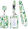 KHDULQ Lanyard Mit Kartenhülle, Kartenhülle Mit Band Id Card Holder Karten Schutzhülle Card Wallet (Green Cactus, Card Sleeve) für Handy-Lanyards, Ausweise, Büro- Und Schulbedarf.