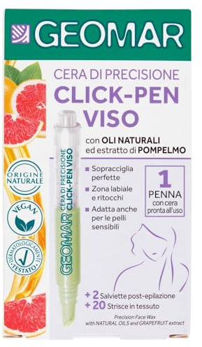 GEOMAR | Click-Pen Gesichts-Wachs mit natürlichen Ölen und Grapefruitextrakt, 95% natürlichen Ursprungs, Made in Italy, 1 x 3,6 ml