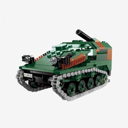 BlueBrixx 104819 – Wiesel 2, Bundeswehr aus Klemmbausteinen mit 490 Bauelementen. Kompatibel mit Anderen Klemmbausteinherstellern. Lieferung in Originalverpackung.