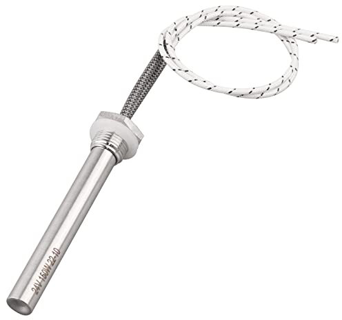 Heizpatrone Mehrzweck-Heizung für Heimwerker Heizelement aus Edelstahl mit Mutter 24V 150W M16 Durchmesser 16mm Flansch