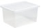 JMS we create smile x 37 Litre Plastic Clear Crystal Storage Boxes & Lids Home Office & Garage Stackable, Nestable Made in UK.