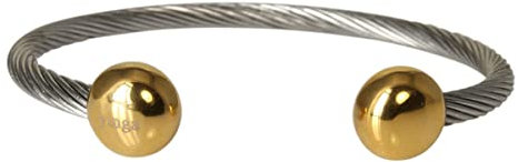 Magnetschmuck Armreif Trendy im Stil Bicolor mit 2 Magneten, GRÖSSE S. Deutsche Firma mit Garantie.