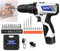 Set di punte per trapano senza fili con kit di accessori per trapano 26CS, trapani a mano senza fili cacciavite elettrico trapano dinamometrico 18+1 con batteria 1300 mAh, lampada da lavoro a LED