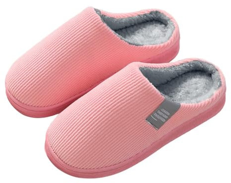 NIBESSER Pantofole Donna Invernali Calde Con Pile Velluto Morbide Ciabatte Casa Pelose Antiscivolo per Inverno, Rosa, 36/37 EU