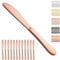 Berglander cuchillos de mesa de oro rosa 12pcs, cuchillos de mantequilla de acero inoxidable chapados en oro rosa de titanio Cuchillo de cena para el hogar, restaurante, hotel, apto para lavavajillas