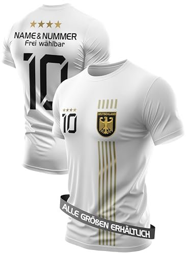 IIIII20Fo7IIIII Geschenke für Männer Geburtstag Geschenk Mann - Trainingsanzug Herren Fußball Trikot mit Sporthose kurz - Fussball Deutschland Fanartikel T Shirt Sport Set T5G 4XL