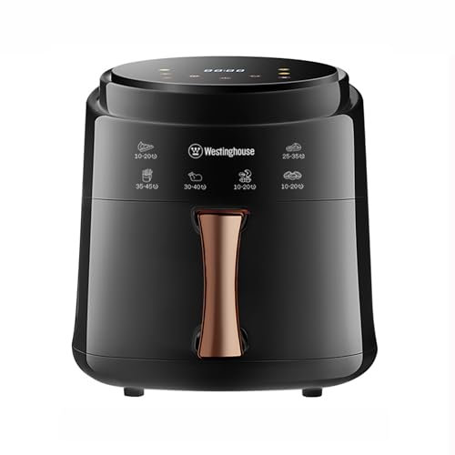 Westinghouse Air Fryer con capacità di 5,5 l, 6 pratici programmi automatici, funzionamento tramite pannello touch, impugnatura Cool-touch, temperatura massima 210 °C, nero