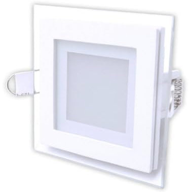 OISE ART STORE Trade Shop - Pannello LED Slim Incasso Bordo in Vetro 6 W Cct 3 Colorazioni di Luce P-75e-q3c