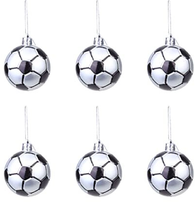 STOBOK 6 Stück Kunststoff-Weihnachtskugeln Zum Aufhängen Bruchsicher Dekorative Hängekugeln Ornamente Kunststoff Bruchsichere Weihnachtsbaumkugeln (Fußball)