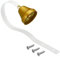 PATIKIL Dog Doorbell, Fixed Metal Dog Bells, Wall Mounted, Golden Tone and White with Brackets, 3.9 x 7.1 inches