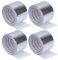awliye 4 Rollen Aluminium Klebeband 80mm x 25m Verdickung Selbstklebendes Alu Klebeband Temperaturbeständigkeit Band für Rohrleitungen Versiegeln, Reparieren