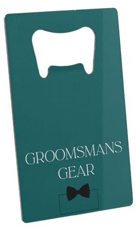 Groomsman Gear - Stainless Steel Bottle Opener - Groomsman Wedding Favour (boop-ha23-groomgear)