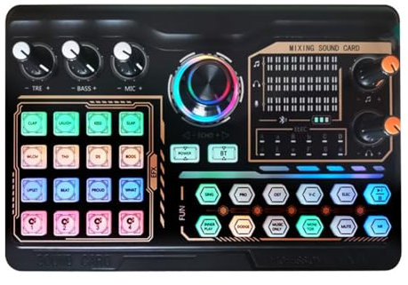 Kliplinc P300 Professional Podcast Live Sound Card for PC, Smartphone, Laptop, Computer, Vlog Recording, Live Streaming, Easy Installation, Easy to Use