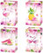 WERNNSAI Sac à main flamant rose - 16 sacs en papier pour filles et enfants - Accessoires de fête - Sacs de faveur - Sacs cadeaux avec poignée