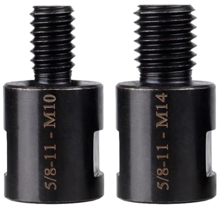Saipor 2Pcs Angle Grinder Converter Adapters 5/8-11 Female to M14/M10 Male, Grinder Attachments Interface Connector Thread Adapter for Polisher Drill Bit Connecting Tool