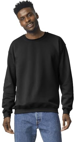 TICTEX Unisex Heavy Blend Crewneck Sweatshirt by Gildan - Herren-Pullover Baumwolle mit Rundhals in vielen Farben - große Größen - Black, M