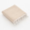 GAMUSI Fouta Pareo Strandtuch, leicht, Wabenmuster, 190 x 180 cm, Beige