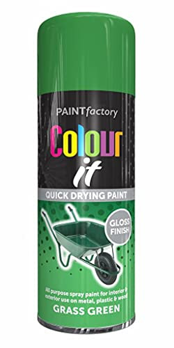 AlezyB - Grass Green 400ml All Purpose Spray Paint | Use on Metal, Wood, Plastic and Multipurpose Aerosol Professional Quality Perfect Finish, for Interior Exterior and Excellent Coverage