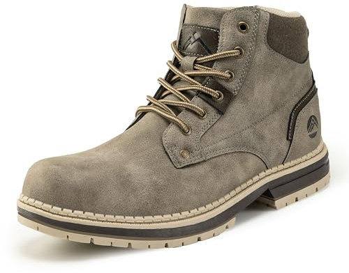 CC-Los Herren Wanderschuhe Herren Wasserabweisend Rutschfest Klassische Wanderschuhe, Grau Gr. 45 EU