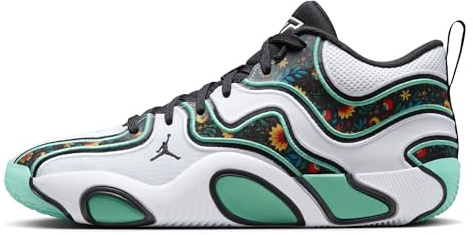 NIKE Jordan Tatum 3 Unisex Basketball-Sneaker Farbe: Weiß/Schwarz/Grün; Größe: EUR 47.5 | US 13 | UK 12