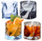 Lot de 4 verres à whisky, en cristal irrégulier, 200 ml, verres à whisky, verres à café glacé, verres à cocktail, verres à eau, thé, café, jus - Passe au lave-vaisselle - 4 couleurs