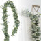 Parthan Eukalyptus Deko, 180cm Eukalyptus Girlande, Girlande Grün für Hochzeit und Gartendekoration, Weiße Blume Eukalyptus Deko, Tannengrün Girlande, Girlande Tanne, Simuliertes Eukalyptusrohr,