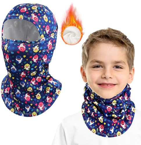 AYPOW Sturmhaube kinder Winter,Warme Winddicht Balaclava Ski Maske mit Fleece Gefüttert Fahrrad Mütze Gesichtsmaske Unter Helm, Sturmmaske fur Jungen Mädchen Radfahren Skifahren Outdoor Sport