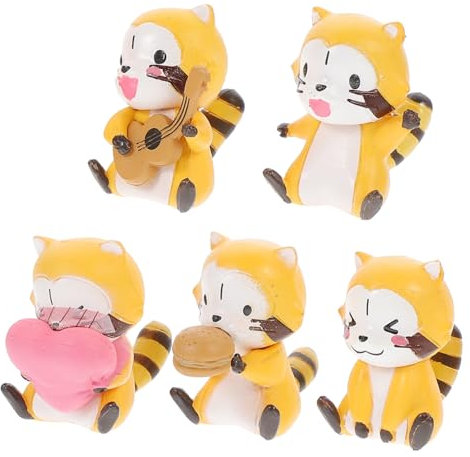 MAGICLULU Bären-kuchendekorationen 5er-Set Kunstharz Basteln Miniatur-Tiere Bären-kuchenaufsatz Für Kuchendekorationen Heimdekoration