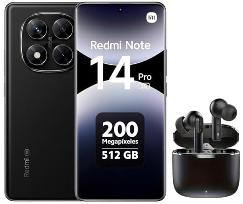 Xiaomi Redmi Note 14 Pro 5G include cuffie Bluetooth (nero nero, 12 GB di RAM, 512 GB di memoria) | World Premiere MTK Dimensity 7025 Ultra | 2100 Nits segmento più luminoso 120 Hz AMOLED