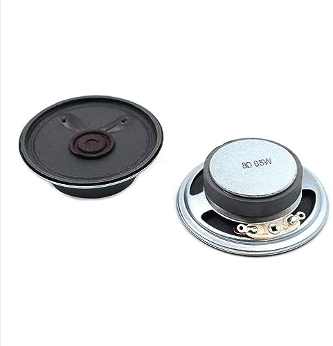 DIIOOMIEEU 2Pcs 50mm Diametro 8Ohm 0.5W Metallo per Shell Ultra Sottile Altoparlanti Interni Magneti Altoparlanti