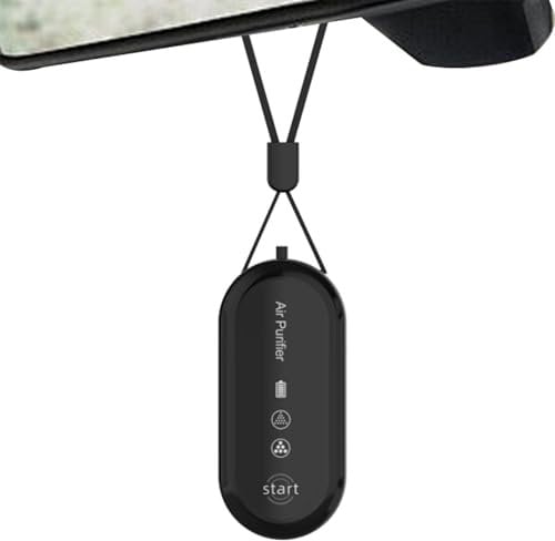 Jlkegfdf Neck Air Purifier - Small Portable Air Cleaner Necklace | Portable Travel Size Ion Cleaner for Adults and Kids, Home Outdoor, Running, Fitness