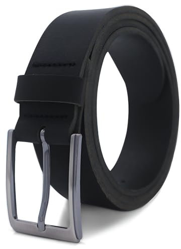 FRIEDRICH HOFFMANN Gürtel Herren schwarz - Ledergürtel Herren - 100% Leder - Anzuggürtel Business Gürtel Jeans - 3,5 cm - Made in Germany (Schwarz, 90 cm Bundweite = 105 cm Gesamtlänge)