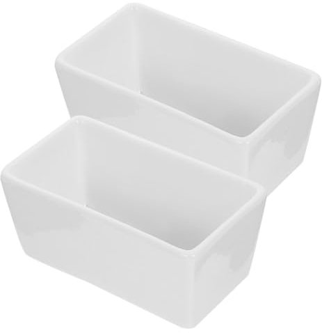 TOPPERFUN 2 Pezzi zuccheriera Porta dei pacchetti di tè dosatore di zucchero Porta del cubo di zucchero porta bustine di zucchero organizer per bustine di tè ceramica bianca