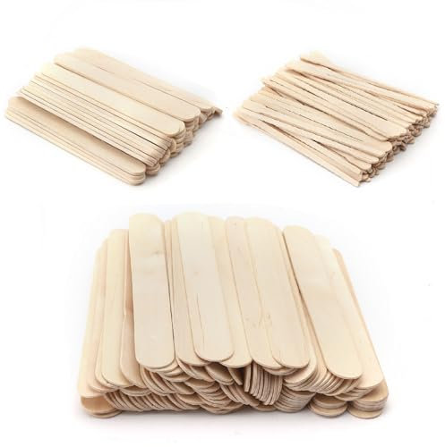 Lot de 300 spatules buccales en bois - Spatules en bois - Spatules en bois - Pour le bricolage, l'épilation, les traitements ou le travail du bois