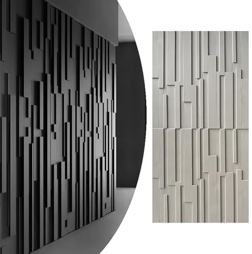 Panneau Mural Decoratif Panneaux Muraux 3D Modernes Intérieur/Extérieur, Decoration Murale Imperméable en Polyuréthane, Revetement Mural Décoratif, Papier Peint pour Fond de Lit/TV(Gray-B,1pack)