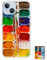 Watercolor Paint Box Phone Case, Colorful Retro Paints Paintbrush Creative Clear Protective Cover for iPhone 16/15/14/13/12Pro Max, Funny Phone Cover (13Pro)