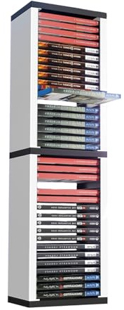 Yopption Game Disc Box Storage Rack Holder For Ps5 Storage Shelf Hold 36pcs Game Storages Discs 36 Cd Disc Case Video Games Discs Shelf, Video Games Holder Organizer Stand For Organizing & Displaying