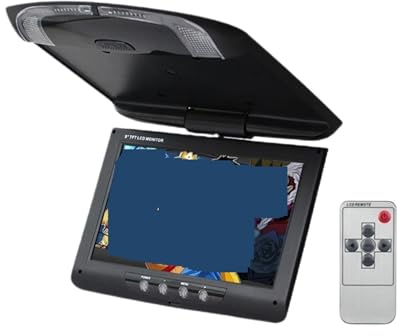Monitor De Techo For Coche 9 Pulgadas con Pantalla LCD Abatible, Multimedia Y Vídeo For Montaje En(Black)