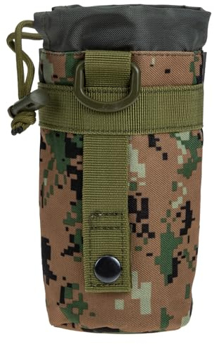 Alipis Pochette Isotherme Camouflage Militaire pour Bouteille d'eau 1l, Contenant de Rangement Léger et Résistant pour Sport Extérieur, Randonnée, Cyclisme et Fitness