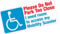 Do Not Park Too Close Mobility Scooter Access Disabled Blue Badge Vinyl Car Sticker