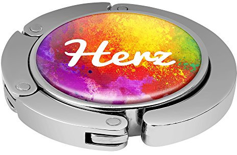 Taschenhalter Color Paint Personalisiert mit Namen Herz printplanet Chrom