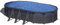 Gre Pool KIT730GF Kea - Aufstellpool aus Stahl, oval, mit Graphitoptik. Abnehmbare Gartenpool. 730 x 375 x 120 cm